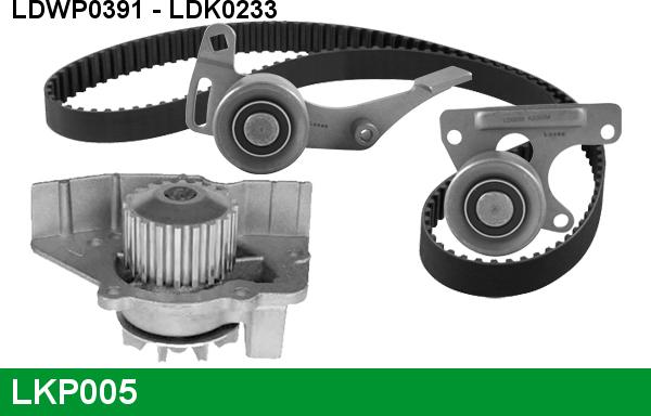 LUCAS LKP005 - Pompa acqua + Kit cinghie dentate www.autoricambi360.it