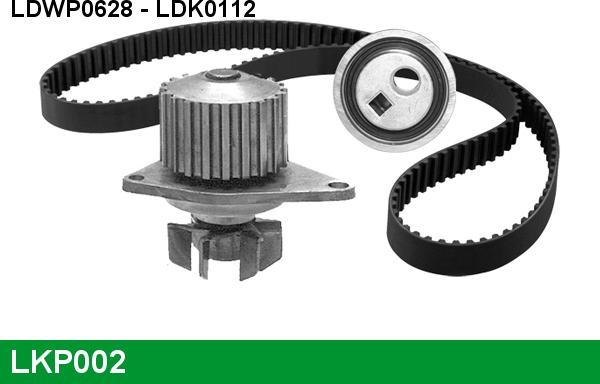LUCAS LKP002 - Pompa acqua + Kit cinghie dentate www.autoricambi360.it