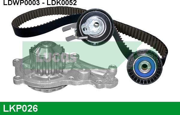 LUCAS LKP026 - Pompa acqua + Kit cinghie dentate www.autoricambi360.it