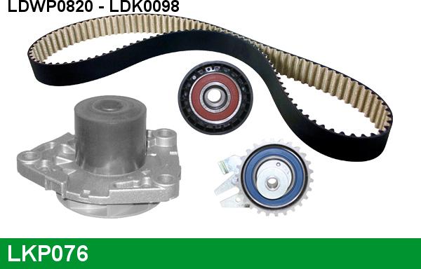LUCAS LKP076 - Pompa acqua + Kit cinghie dentate www.autoricambi360.it