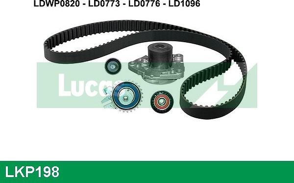 LUCAS LKP198 - Pompa acqua + Kit cinghie dentate www.autoricambi360.it