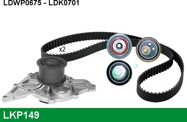 LUCAS LKP149 - Pompa acqua + Kit cinghie dentate www.autoricambi360.it