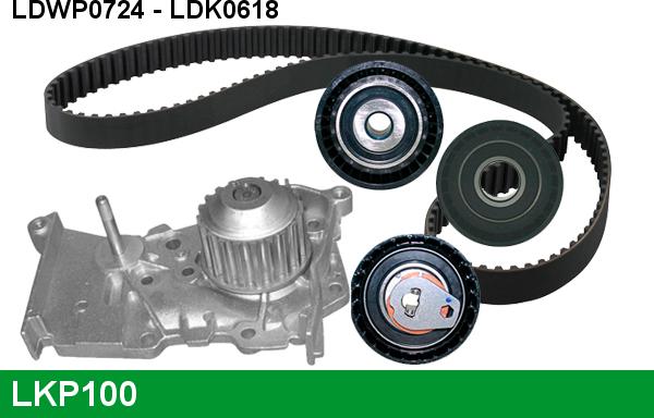 LUCAS LKP100 - Pompa acqua + Kit cinghie dentate www.autoricambi360.it