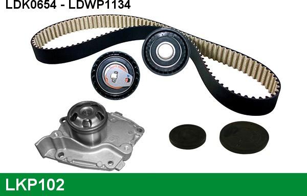 LUCAS LKP102 - Pompa acqua + Kit cinghie dentate www.autoricambi360.it