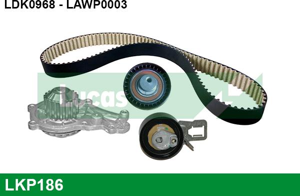 LUCAS LKP186 - Pompa acqua + Kit cinghie dentate www.autoricambi360.it