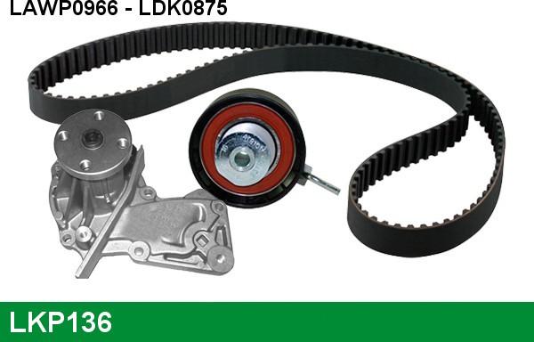LUCAS LKP136 - Pompa acqua + Kit cinghie dentate www.autoricambi360.it