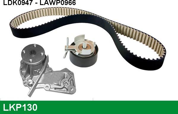 LUCAS LKP130 - Pompa acqua + Kit cinghie dentate www.autoricambi360.it