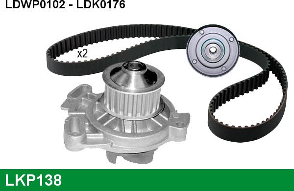 LUCAS LKP138 - Pompa acqua + Kit cinghie dentate www.autoricambi360.it