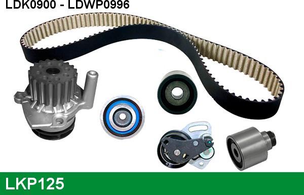 LUCAS LKP125 - Pompa acqua + Kit cinghie dentate www.autoricambi360.it
