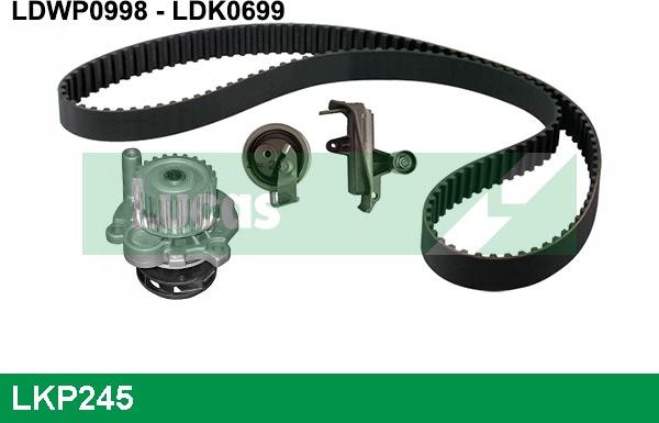 LUCAS LKP245 - Pompa acqua + Kit cinghie dentate www.autoricambi360.it