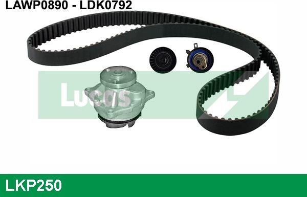 LUCAS LKP250 - Pompa acqua + Kit cinghie dentate www.autoricambi360.it
