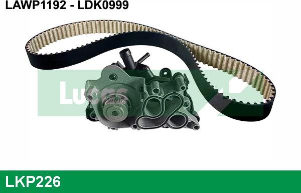 LUCAS LKP226 - Pompa acqua + Kit cinghie dentate www.autoricambi360.it