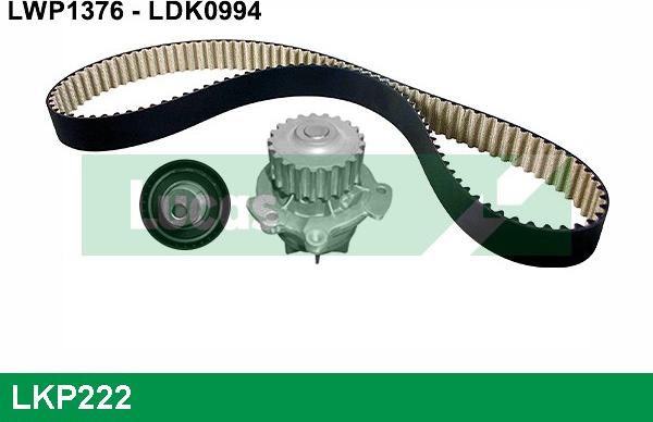 LUCAS LKP222 - Pompa acqua + Kit cinghie dentate www.autoricambi360.it