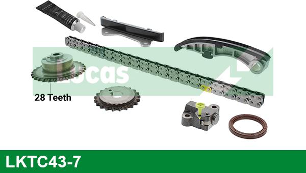 LUCAS LKTC43-7 - Kit catena distribuzione www.autoricambi360.it