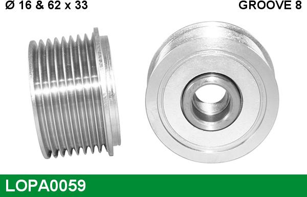 LUCAS LOPA0059 - Puleggia cinghia, Alternatore www.autoricambi360.it