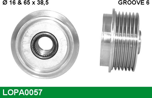 LUCAS LOPA0057 - Puleggia cinghia, Alternatore www.autoricambi360.it