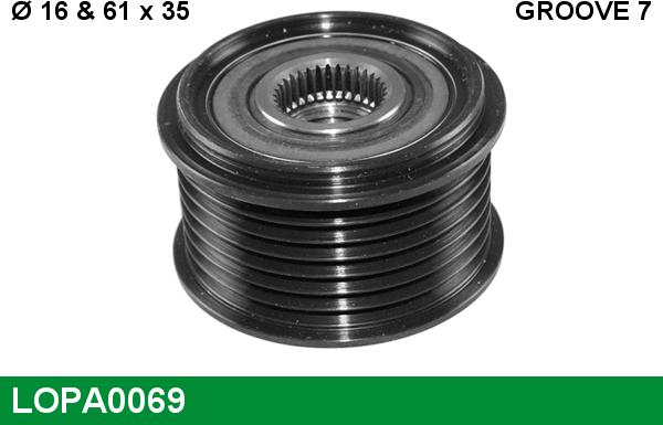 LUCAS LOPA0069 - Puleggia cinghia, Alternatore www.autoricambi360.it