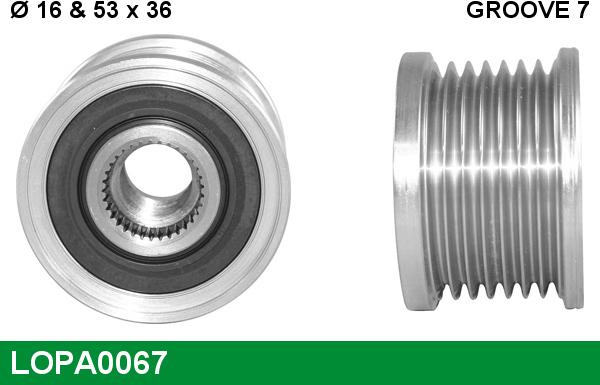 LUCAS LOPA0067 - Puleggia cinghia, Alternatore www.autoricambi360.it