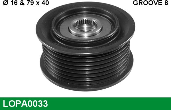 LUCAS LOPA0033 - Puleggia cinghia, Alternatore www.autoricambi360.it