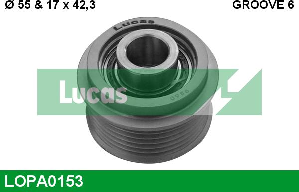 LUCAS LOPA0153 - Puleggia cinghia, Alternatore www.autoricambi360.it