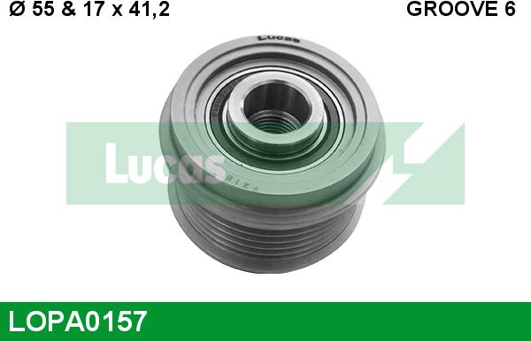 LUCAS LOPA0157 - Puleggia cinghia, Alternatore www.autoricambi360.it