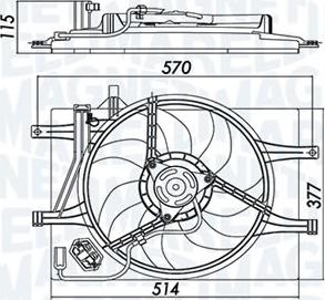 Magneti Marelli 94911MM - Ventola, Raffreddamento motore www.autoricambi360.it