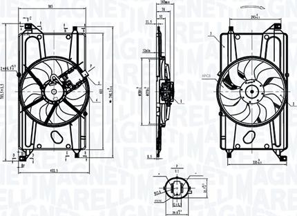 Magneti Marelli 069422900010 - Ventola, Raffreddamento motore www.autoricambi360.it