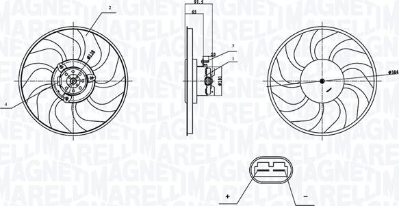 Magneti Marelli 069422903010 - Ventola, Raffreddamento motore www.autoricambi360.it