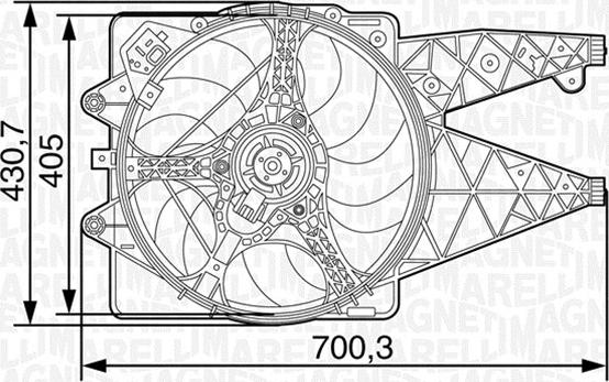 Magneti Marelli 069422446010 - Ventola, Raffreddamento motore www.autoricambi360.it