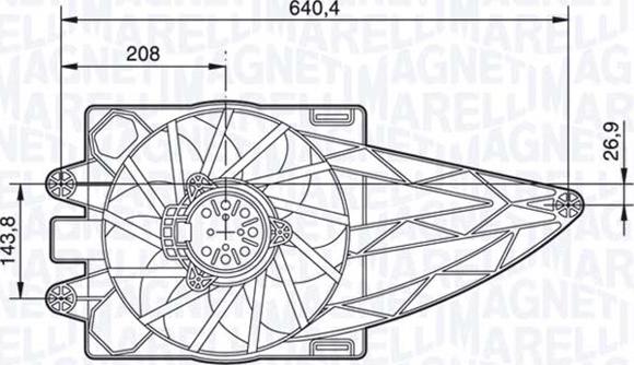 Magneti Marelli 069422483010 - Ventola, Raffreddamento motore www.autoricambi360.it