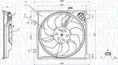 Magneti Marelli 069422895010 - Ventola, Raffreddamento motore www.autoricambi360.it