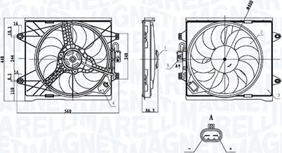 Magneti Marelli 069422893010 - Ventola, Raffreddamento motore www.autoricambi360.it