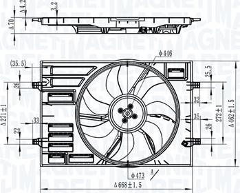 Magneti Marelli 069422828010 - Ventola, Raffreddamento motore www.autoricambi360.it