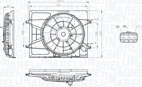 Magneti Marelli 069422796010 - Ventola, Raffreddamento motore www.autoricambi360.it
