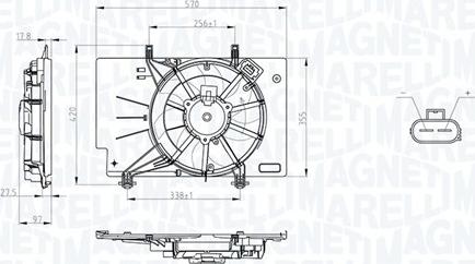 Magneti Marelli 069422734010 - Ventola, Raffreddamento motore www.autoricambi360.it