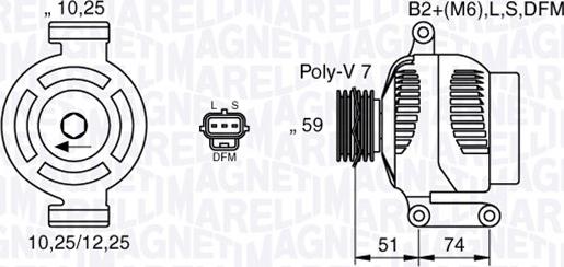 Magneti Marelli 063533251000 - Alternatore www.autoricambi360.it
