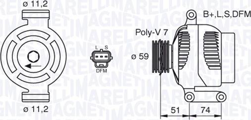 Magneti Marelli 063380007010 - Alternatore www.autoricambi360.it