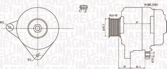 Magneti Marelli 063731972010 - Alternatore www.autoricambi360.it