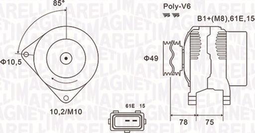 Magneti Marelli 063731591010 - Alternatore www.autoricambi360.it