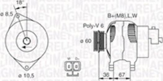 Magneti Marelli 063731521010 - Alternatore www.autoricambi360.it