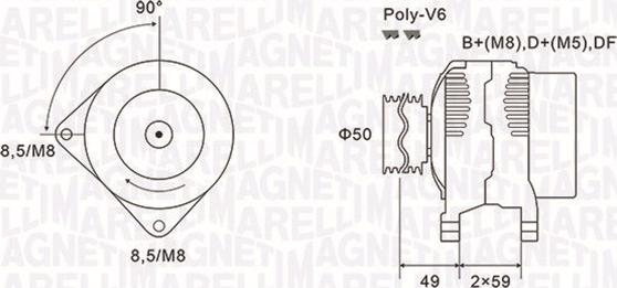 Magneti Marelli 063731147010 - Alternatore www.autoricambi360.it