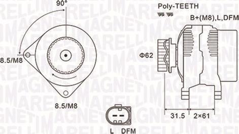 Magneti Marelli 063731820010 - Alternatore www.autoricambi360.it