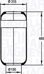 Magneti Marelli 030607020044 - Soffietto, Sospensione pneumatica www.autoricambi360.it