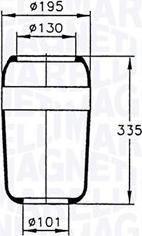 Magneti Marelli 030607020047 - Soffietto, Sospensione pneumatica www.autoricambi360.it