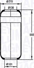 Magneti Marelli 030607020055 - Soffietto, Sospensione pneumatica www.autoricambi360.it