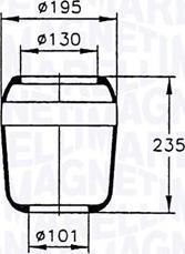 Magneti Marelli 030607020034 - Soffietto, Sospensione pneumatica www.autoricambi360.it