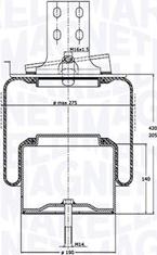 Magneti Marelli 030607020168 - Soffietto, Sospensione pneumatica www.autoricambi360.it