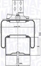 Magneti Marelli 030607020167 - Soffietto, Sospensione pneumatica www.autoricambi360.it
