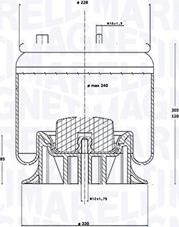 Magneti Marelli 030607020294 - Soffietto, Sospensione pneumatica www.autoricambi360.it