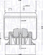 Magneti Marelli 030607020295 - Soffietto, Sospensione pneumatica www.autoricambi360.it
